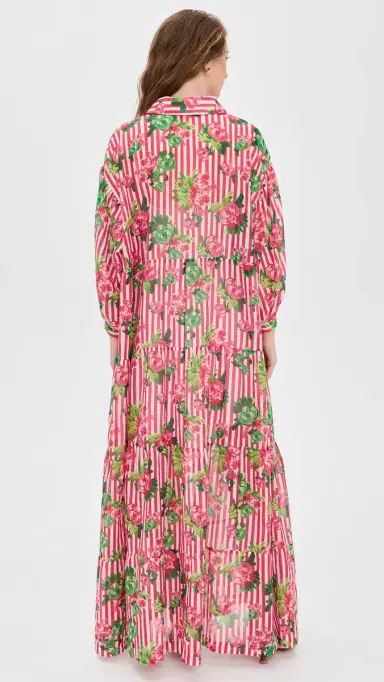 Saloni Soleil Maxi Dress Pivoines Stripe 4 | Thumbnail 3