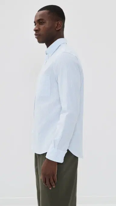 OFFICINE GÉNÉRALE New Candy tripe Oxford Button Down Shirt Candy tripe | Thumbnail 4 OFFICINE GÉNÉRALE New Candy tripe Oxford Button Down Shirt Candy tripe | Thumbnail 4