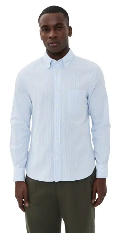 OFFICINE GÉNÉRALE New Candy tripe Oxford Button Down Shirt Candy tripe | Thumbnail 1 OFFICINE GÉNÉRALE New Candy tripe Oxford Button Down Shirt Candy tripe | Thumbnail 1