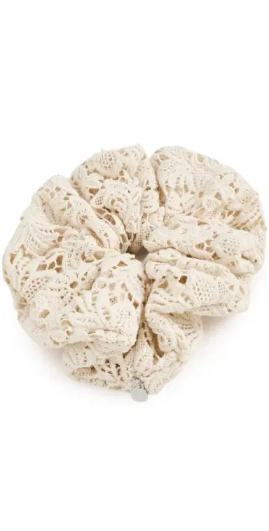 LELET NY Esme Crochet Scrunchie Ecru One Size | Thumbnail 1