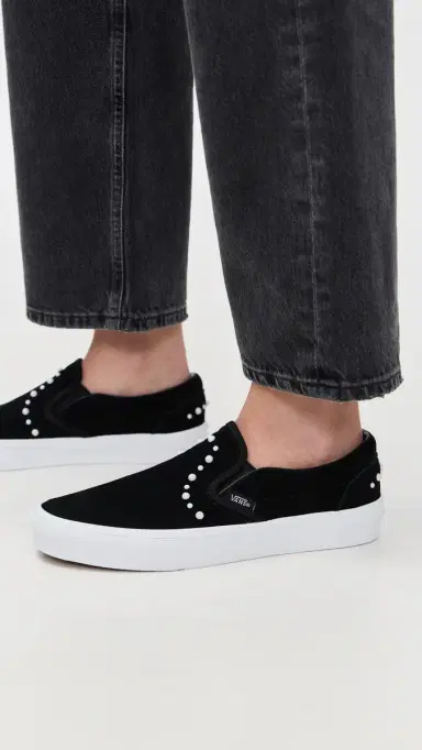 Vans Classic Slip On Sneakers Pearls Black | Thumbnail 3