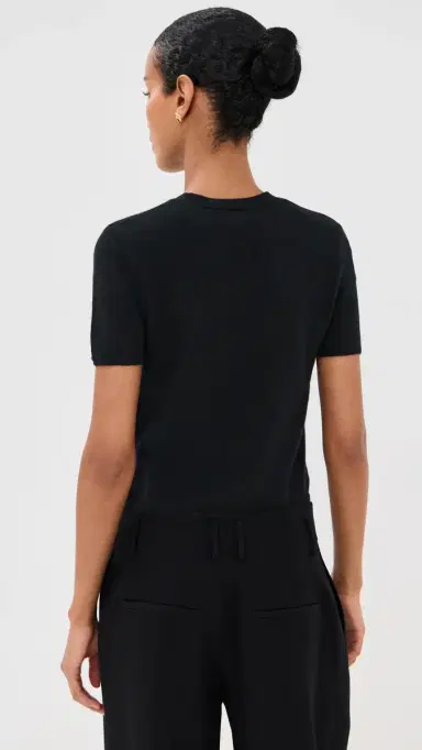 Sablyn Charleston Relaxed Cashmere Crewneck Tee Black M | Thumbnail 3
