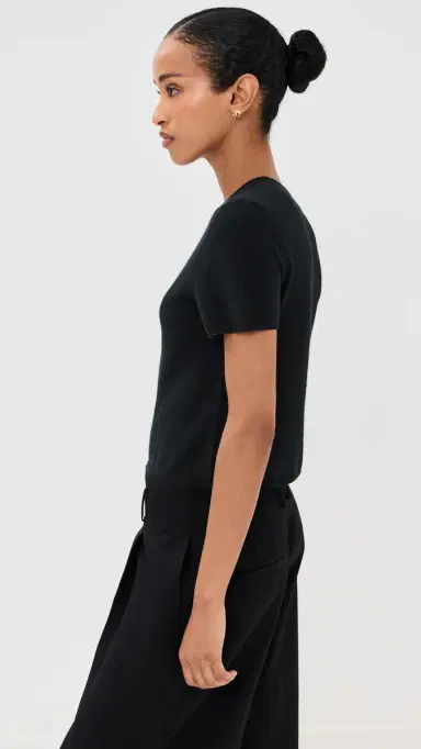 Sablyn Charleston Relaxed Cashmere Crewneck Tee Black M | Thumbnail 4