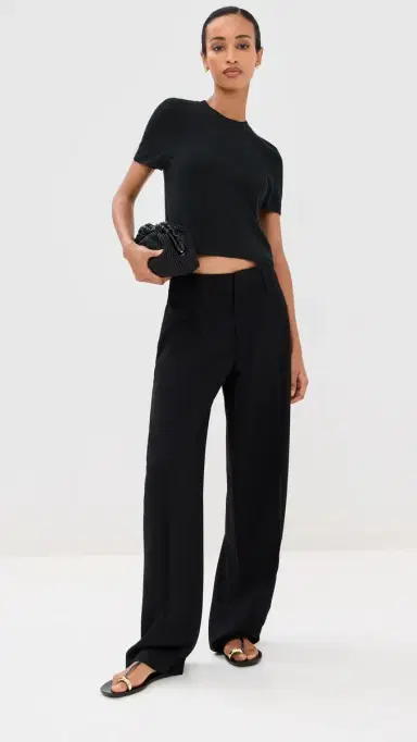 Sablyn Charleston Relaxed Cashmere Crewneck Tee Black M | Thumbnail 5