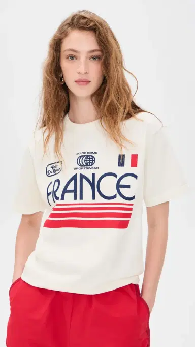 Made Some Sportswear France T-Shirt Navy/Red/Off White | Thumbnail 2 Made Some Sportswear France T-Shirt Navy/Red/Off White | Thumbnail 2
