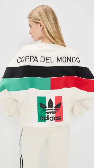 adidas World Cup Sweatshirt Cloud White/Black/Vivid Red/Se | Thumbnail 3