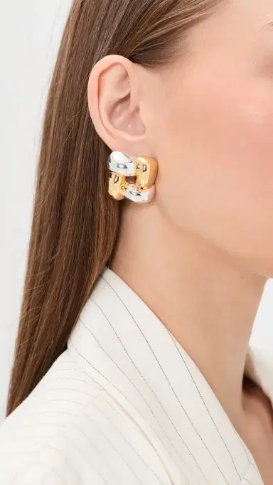 Jenny Bird Medium Woven Square Earrings | Thumbnail 3