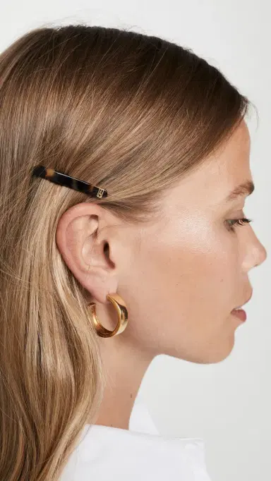 Alexandre de Paris Barrette Clip Tokyo Tortoise One Size | Thumbnail 3