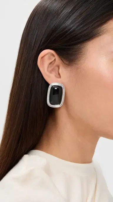Heaven Mayhem Ribbon Earrings Silver One Size | Thumbnail 3