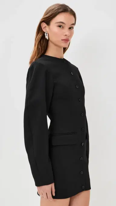 ROTATE Tailored Mini Dress Black | Thumbnail 4