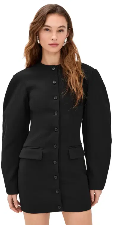 ROTATE Tailored Mini Dress Black | Thumbnail 1