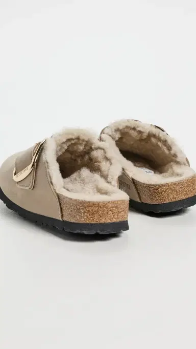 Birkenstock Boston Big Buckle Shearling Clogs Tobacco Brown 38 | Thumbnail 5