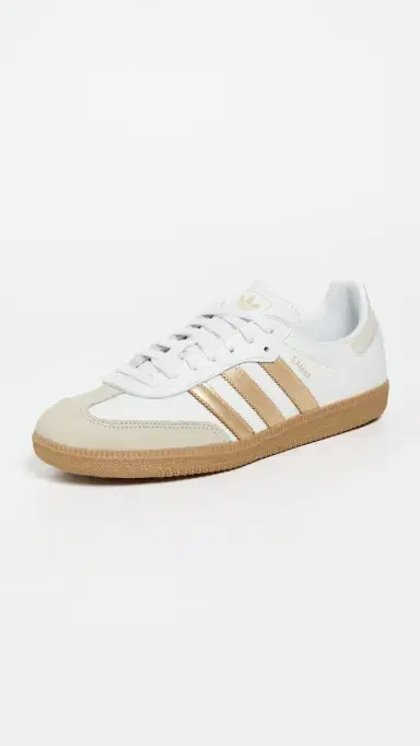 Adidas Samba OG Sneakers White/Wonder Gold Met/Grey One 9 | Thumbnail 2 Adidas Samba OG Sneakers White/Wonder Gold Met/Grey One 9 | Thumbnail 2