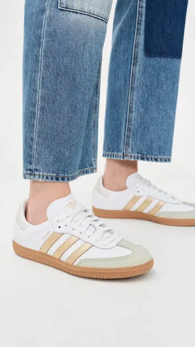 Adidas Samba OG Sneakers White/Wonder Gold Met/Grey One 9 | Thumbnail 3 Adidas Samba OG Sneakers White/Wonder Gold Met/Grey One 9 | Thumbnail 3