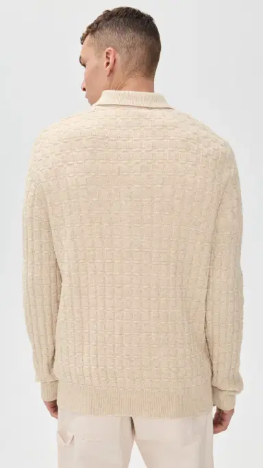 Les Deux Gustav Squared Structure Polo Knit Light and Melange | Thumbnail 3 Les Deux Gustav Squared Structure Polo Knit Light and Melange | Thumbnail 3