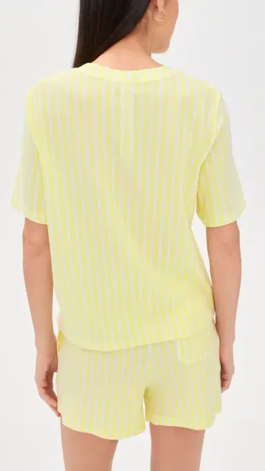 Polo Ralph Lauren Short Sleeve Short Set White Cloud/emon Verbena | Thumbnail 3
