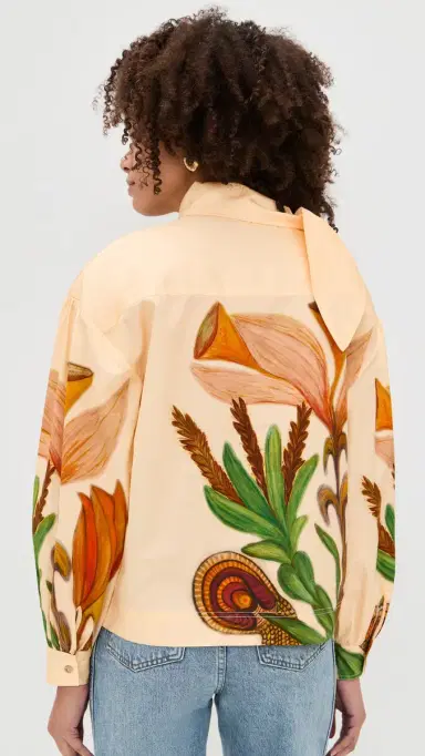 Ulla Johnson Pastel Long Sleeve Silk Blouse | Thumbnail 3 Ulla Johnson Pastel Long Sleeve Silk Blouse | Thumbnail 3