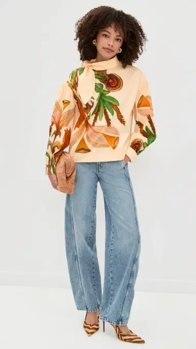 Ulla Johnson Pastel Long Sleeve Silk Blouse | Thumbnail 5 Ulla Johnson Pastel Long Sleeve Silk Blouse | Thumbnail 5