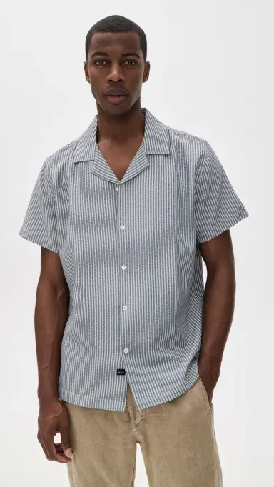 RAILS Amalfi Shirt Navy Deck tripe | Thumbnail 2 RAILS Amalfi Shirt Navy Deck tripe | Thumbnail 2