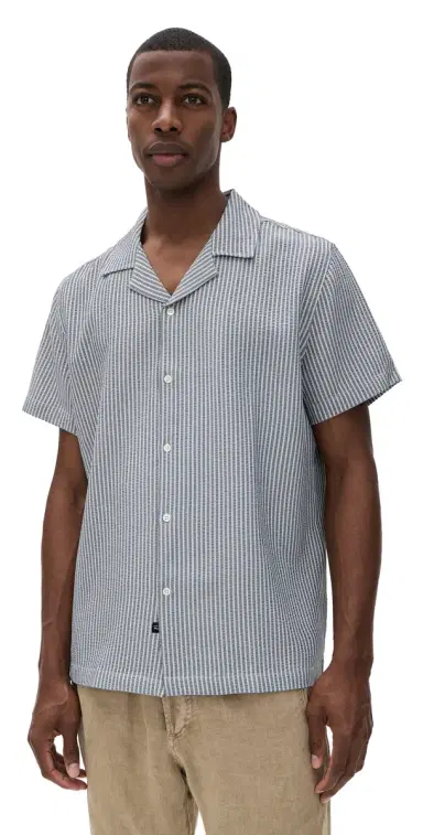 RAILS Amalfi Shirt Navy Deck tripe | Thumbnail 1 RAILS Amalfi Shirt Navy Deck tripe | Thumbnail 1