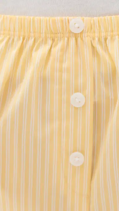 Good American Poplin Lace Trimmed Boxer Shorts Butterbeam Stripe | Thumbnail 6