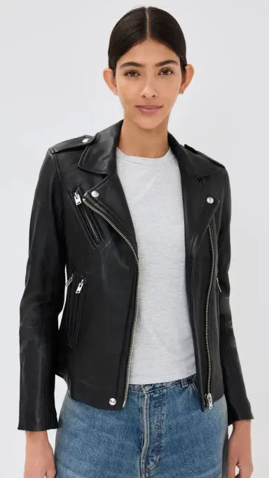 IRO Han Leather Jacket Black 38 | Thumbnail 2