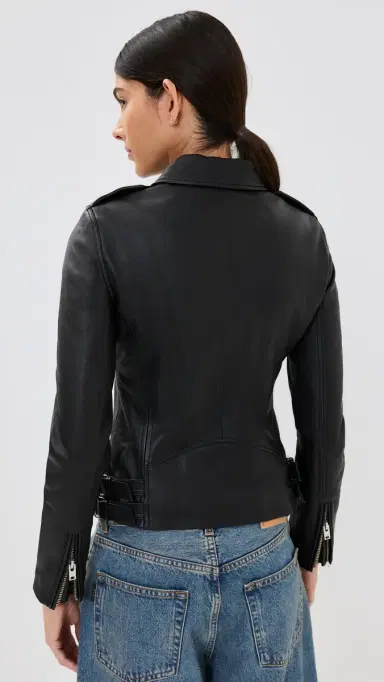 IRO Han Leather Jacket Black 38 | Thumbnail 3