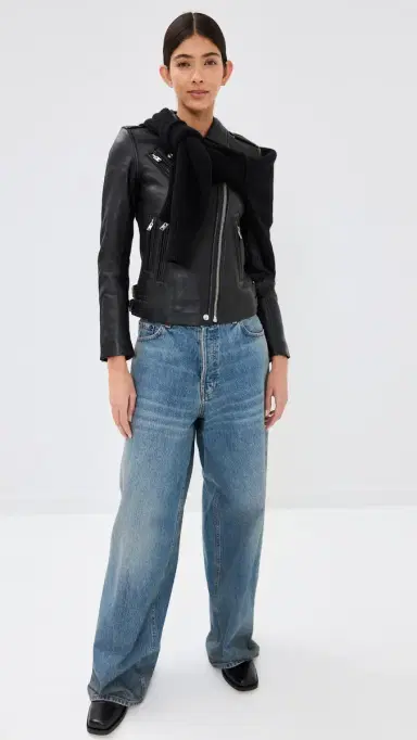 IRO Han Leather Jacket Black 38 | Thumbnail 5