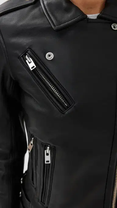 IRO Han Leather Jacket Black 38 | Thumbnail 6