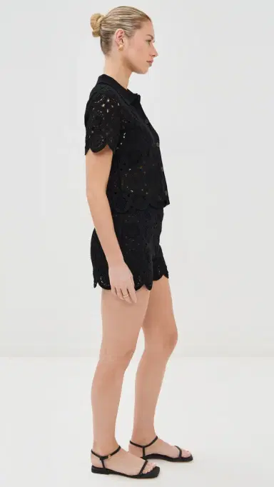 LE BOP Crochet Polo Black | Thumbnail 4