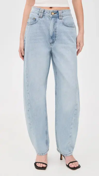 Aje Stevie Barrel Ankle Jeans Light Wash Blue | Thumbnail 2