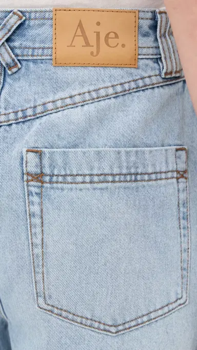 Aje Stevie Barrel Ankle Jeans Light Wash Blue | Thumbnail 6