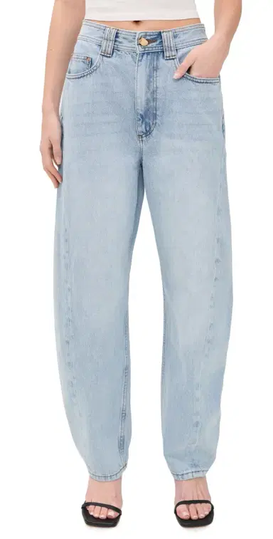Aje Stevie Barrel Ankle Jeans Light Wash Blue | Thumbnail 1
