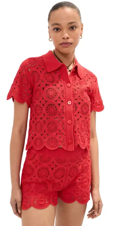 LE BOP Crochet Polo Flame | Thumbnail 1 LE BOP Crochet Polo Flame | Thumbnail 1