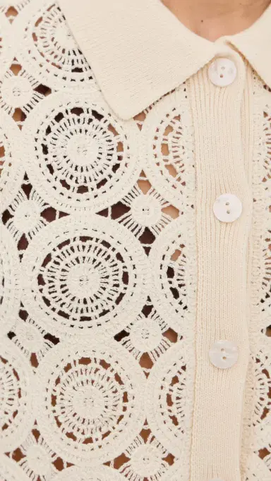 LE BOP Crochet Polo Antique White M | Thumbnail 6