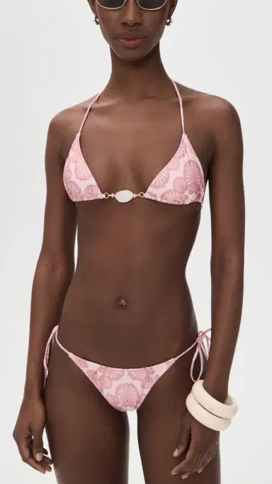 Shani Shemer Elysia Bikini Top Pink hell Print | Thumbnail 5