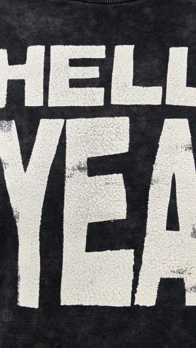 R13 Hell Yea Relaxed Tee Dark Grey Acid | Thumbnail 6