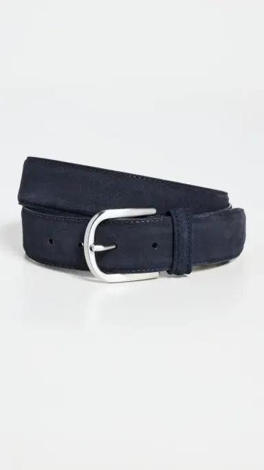 Anderson's Suede Belt Navy B1 36 | Thumbnail 2