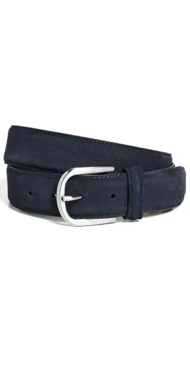 Anderson's Suede Belt Navy B1 36 | Thumbnail 1