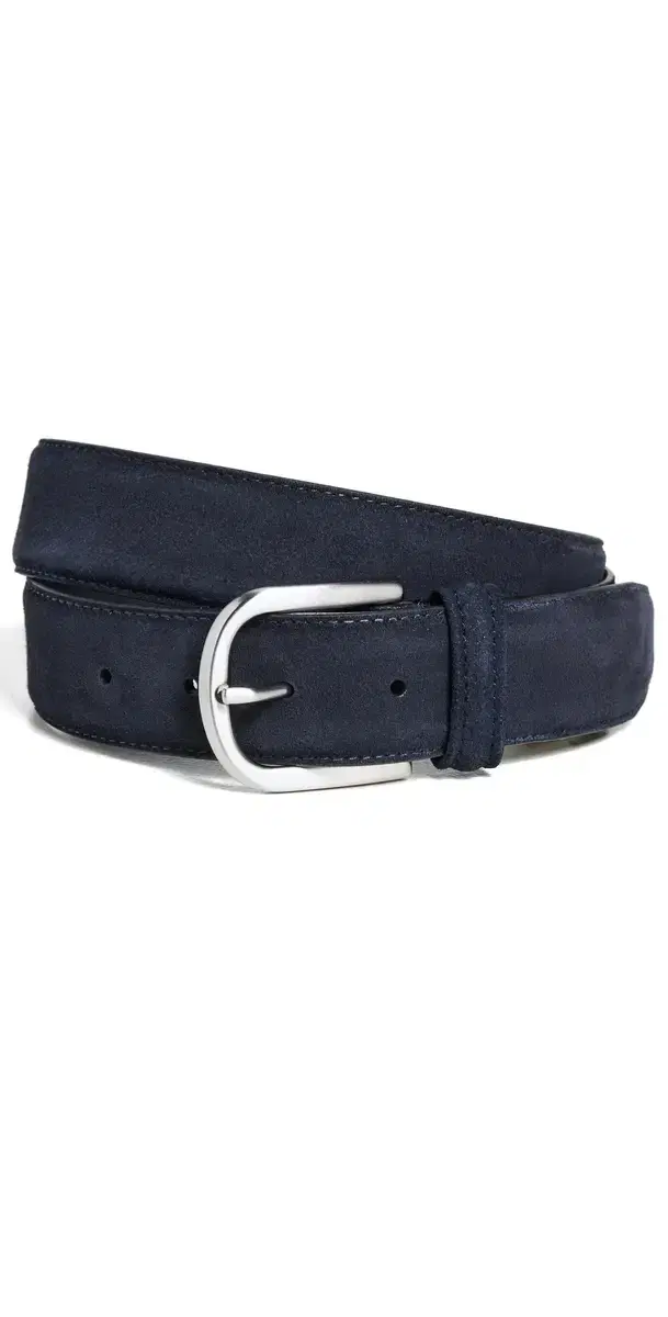 Anderson's Suede Belt Navy B1