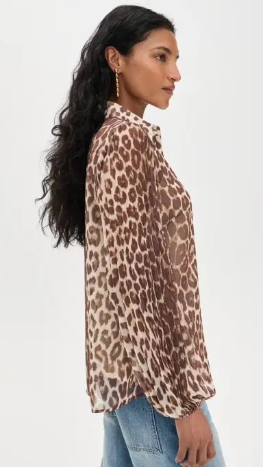 Zimmermann Sunray Collared Top Leopard | Thumbnail 4 Zimmermann Sunray Collared Top Leopard | Thumbnail 4