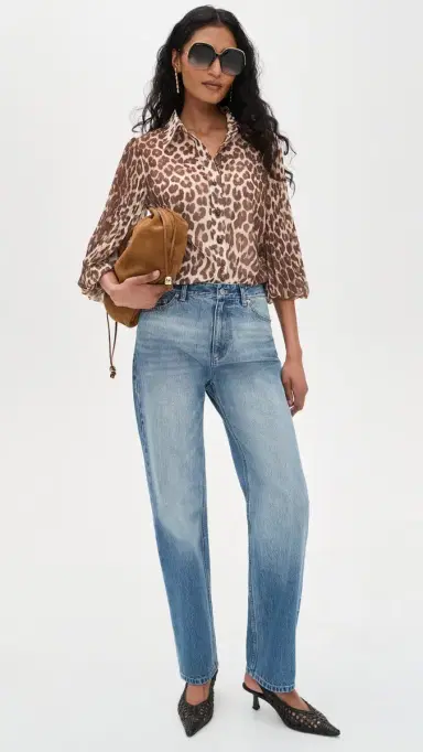 Zimmermann Sunray Collared Top Leopard | Thumbnail 5 Zimmermann Sunray Collared Top Leopard | Thumbnail 5