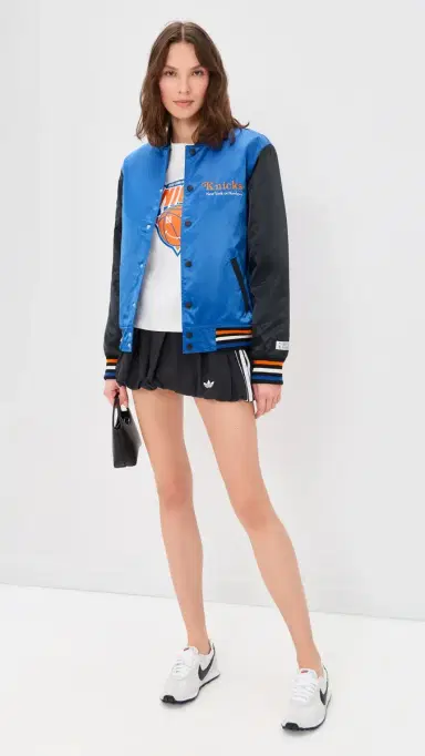 New York or Nowhere Knicks Give & Go Varsity Jacket Royal Blue M | Thumbnail 5
