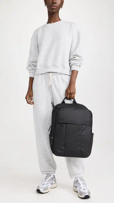CALPAK Luka Laptop Backpack Matte Black One Size | Thumbnail 3