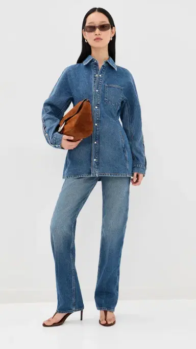 OSSOU Noon Jeans Cloud Wash With Crease 28 | Thumbnail 5 OSSOU Noon Jeans Cloud Wash With Crease 28 | Thumbnail 5