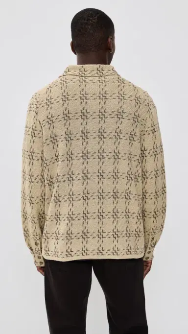 Guest In Residence Plaid Linen Work Shirt Sandstone Combo | Thumbnail 3 Guest In Residence Plaid Linen Work Shirt Sandstone Combo | Thumbnail 3