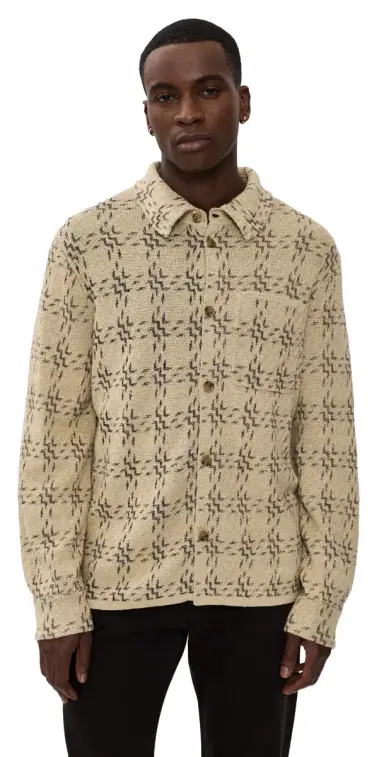 Guest In Residence Plaid Linen Work Shirt Sandstone Combo | Thumbnail 1 Guest In Residence Plaid Linen Work Shirt Sandstone Combo | Thumbnail 1