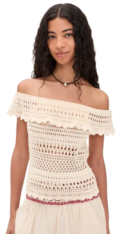 ISABEL MARANT ÉTOILE Zaelle Top Ecru 40 | Thumbnail 1 ISABEL MARANT ÉTOILE Zaelle Top Ecru 40 | Thumbnail 1