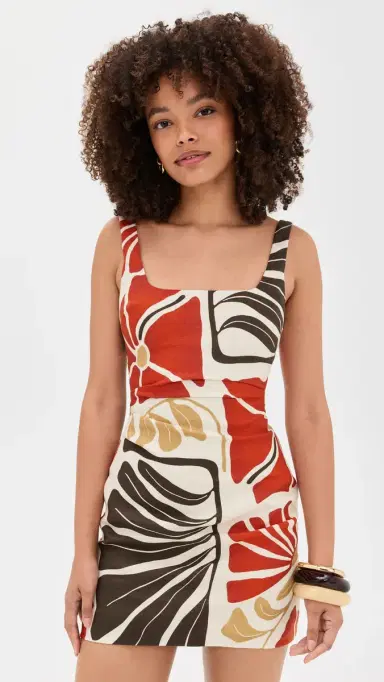 SIR. Julietta Square Neck Mini Dress Fiorello Rosso | Thumbnail 2 SIR. Julietta Square Neck Mini Dress Fiorello Rosso | Thumbnail 2