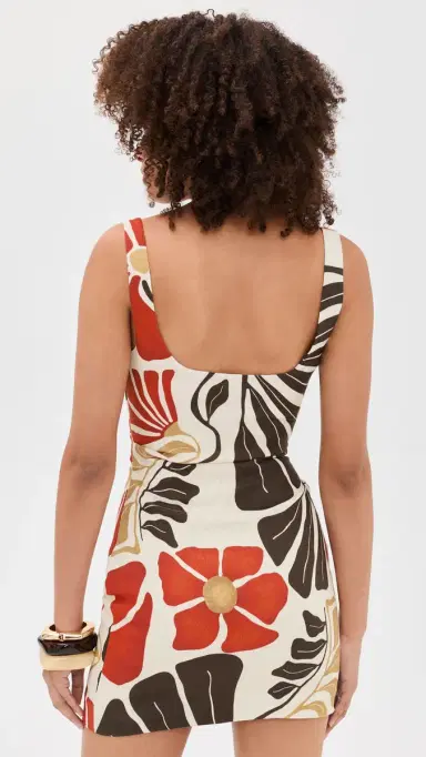 SIR. Julietta Square Neck Mini Dress Fiorello Rosso | Thumbnail 3 SIR. Julietta Square Neck Mini Dress Fiorello Rosso | Thumbnail 3